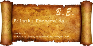 Bilszky Eszmeralda névjegykártya
